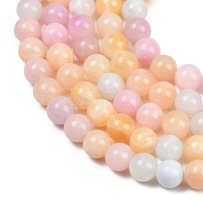 Natural Green Jade Beads Strands X-G-G757-03-10mm-1