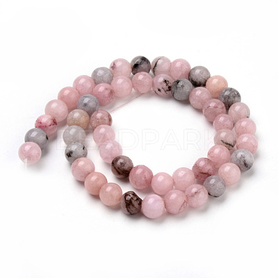 Natural Cherry Blossom Jasper Beads Strands G-Q462-63-10mm-1