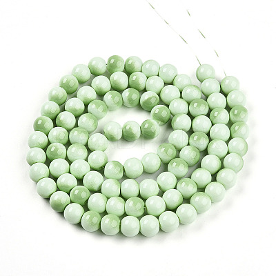 Baking Paint Glass Beads Strands DGLA-N012-10mm-04-1