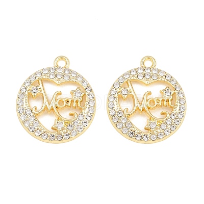 Alloy with Crystal Rhinestone Pendants FIND-C095-07G-1