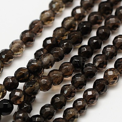 Natural Smoky Quartz Beads Strands G-A129-3mm-F01-1