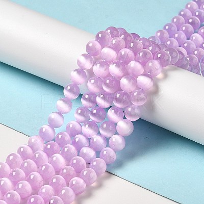 Natural Selenite Beads Strands G-P493-01B-1