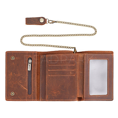 Men's Cowhide Leather Wallets ABAG-WH0040-08B-1