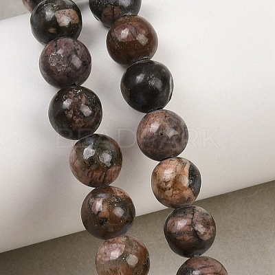 Natural Glaucophane Beads Strands X-G-R485-12-8mm-1