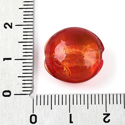 Handmade Silver Foil Glass Beads SLF15mmY-03-1