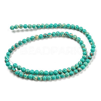 Synthetic Imperial Jasper Dyed Beads Strands G-D077-A01-02O-1