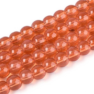 Baking Paint Glass Beads Strands X-DGLA-Q023-6mm-DB28-1