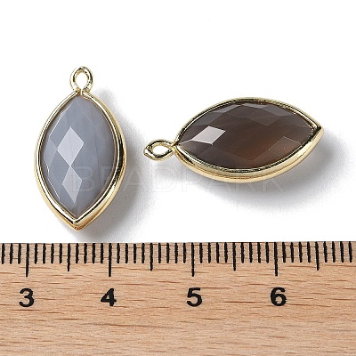 Natural Grey Agate Pendants G-B009-01G-T-1