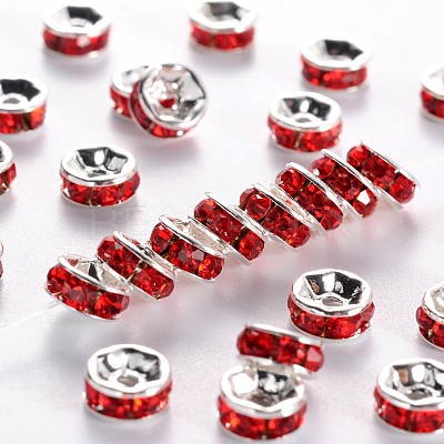 Brass Grade A Rhinestone Spacer Beads RSB034NF-08-1