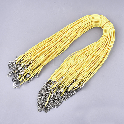 Waxed Cord Necklace Making NCOR-T001-62-1