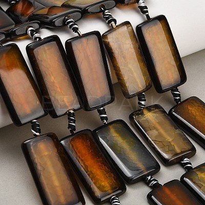 Natural Dragon Veins Agate Beads Strands GG-CBA2A74-01C-1