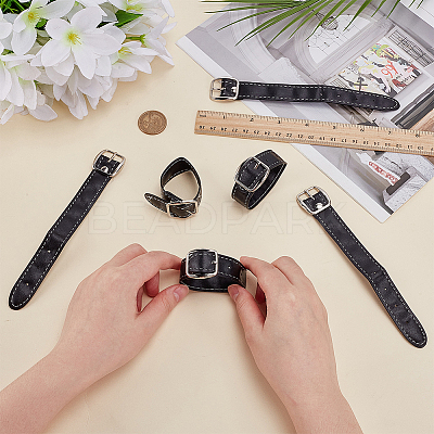 Black PU Leather Starp Belts Accessories PURS-WH0009-002P-1