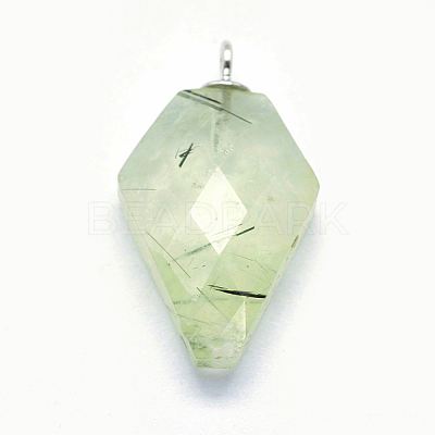 Natural Gemstone Pendants G-I196-02S-1