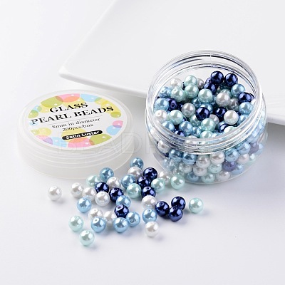 Glass Pearl Bead Sets HY-JP0001-03-C-1