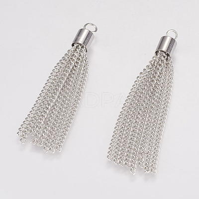 Iron Chain Tassel Pendants IFIN-F144-09P-1