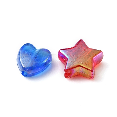 100Pcs 2 Styles Transparent Acrylic Beads OACR-YW0001-49-1