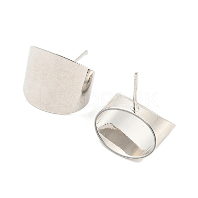 Rack Plating Brass Rectangle Stud Earrings EJEW-K245-49P-1