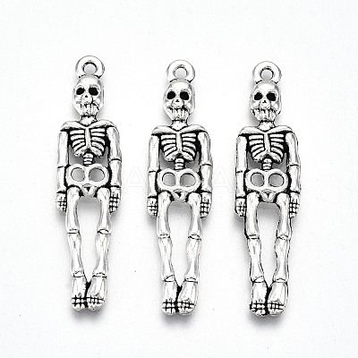 Tibetan Style Alloy Pendants X-TIBE-S323-056AS-RS-1