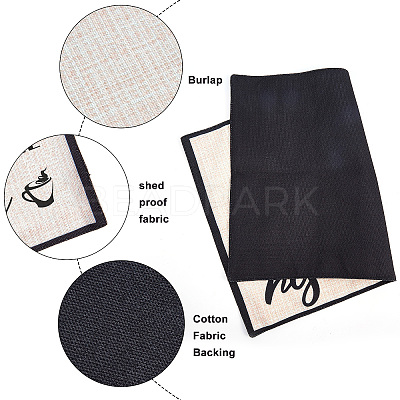 Coffee Theme Cotton and Linen Cup Mats AJEW-WH0201-017-1