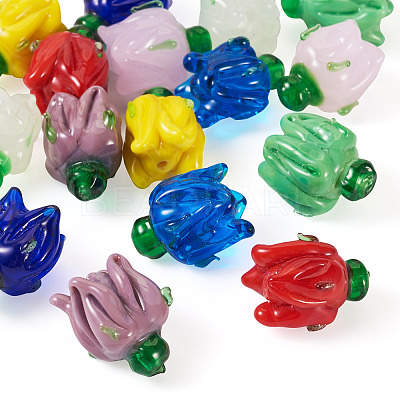 16Pcs 8 Colors Handmade Lampwork Beads LAMP-TA0001-33-1