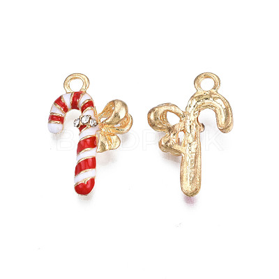 Rack Plating Alloy Enamel Pendants X-ENAM-N055-151B-1