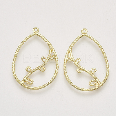 Alloy Open Back Bezel Pendants X-PALLOY-S121-193-1