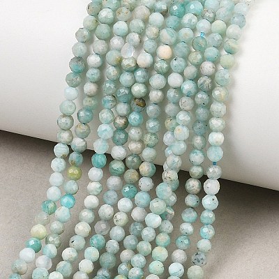 Natural Amazonite Bead Strands G-P279-42-3mm-1