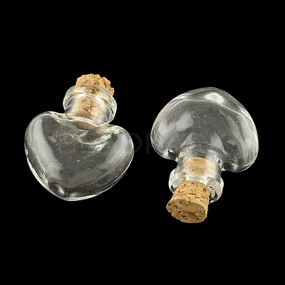 Heart Glass Bottle for Bead Containers AJEW-R045-02-1