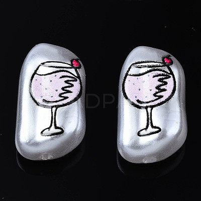 3D Printed ABS Plastic Imitation Pearl Beads KY-S163-435-1