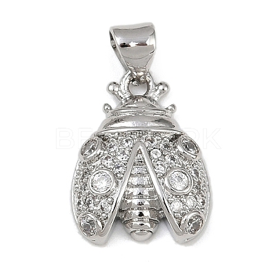 Brass Micro Pave Cubic Zirconia Pendants KK-A260-07E-P-1