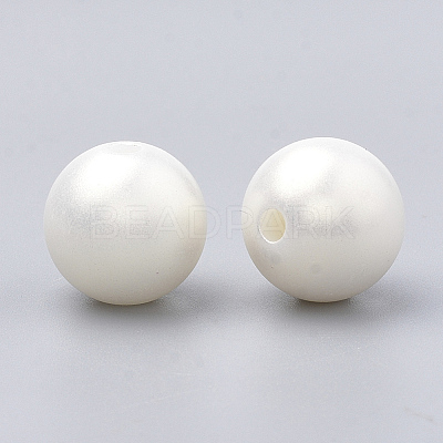 Spray Painted Style Acrylic Beads X-MACR-T010-16mm-1