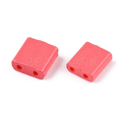 2-Hole Baking Paint Glass Seed Beads SEED-S023-17C-18-1