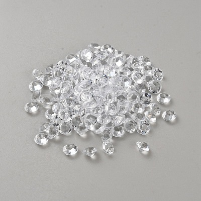 Acrylic Rhinestone Pointed Back Cabochons GACR-WH20001-03C-02-1