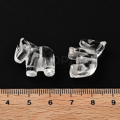 Chinese Zodiac Natural Quartz Crystal Carved Beads G-D300-01F-1