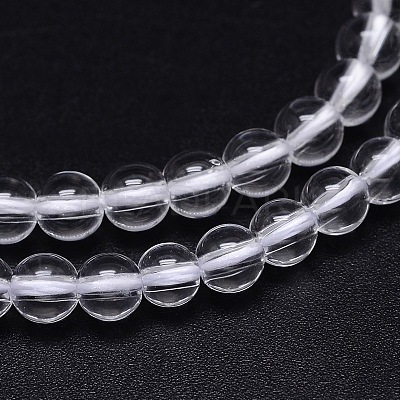 Round Natural Grade A Quartz Crystal Beads Strands X-G-H1648-4mm-01N-A-1