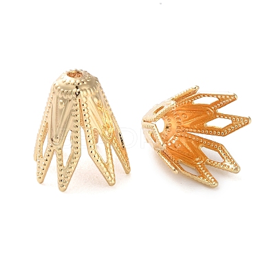 Brass Flower Bead Caps KK-K390-01G-01-1