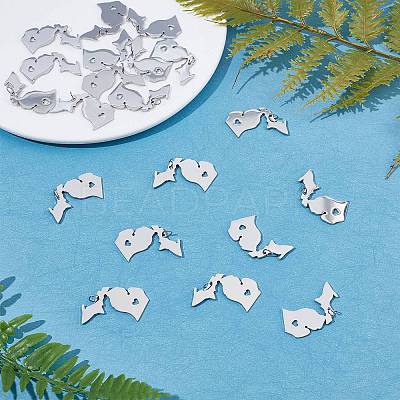 Tarnish Resistant 201 Stainless Steel Pendants STAS-T038-84-1