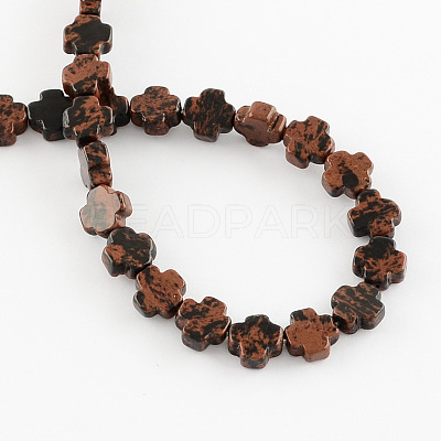 Natural Mahogany Obsidian Stone Beads Strands G-R182-14-1