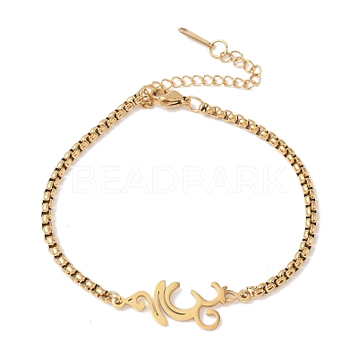 304 Stainless Steel Link Bracelets BJEW-Z107-01G-1