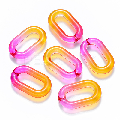 Two Tone Transparent Acrylic Linking Rings OACR-S036-006B-N03-1