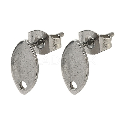 Non-Tarnish 304 Stainless Steel Stud Earring Findings STAS-R063-36-1