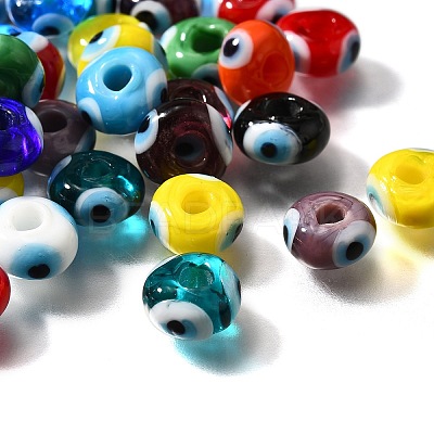 Handmade Evil Eye Lampwork Beads LAMP-F021-01-1