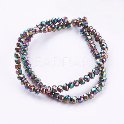 Electroplate Glass Beads Strands EGLA-D020-3x2mm-74-1