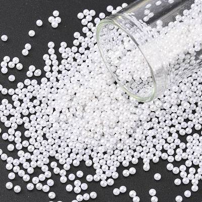 No Hole ABS Plastic Imitation Pearl Round Beads MACR-F033-2mm-24-1
