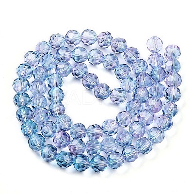 Baking Paint Transparent Glass Beads Strands DGLA-A035-T10mm-A06-1