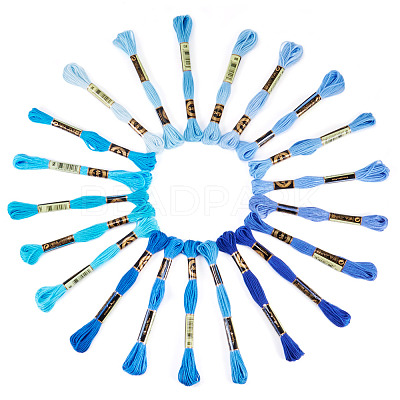 21 Bundles 21 Colors Polyester Embroidery Floss OCOR-TA0002-86-1