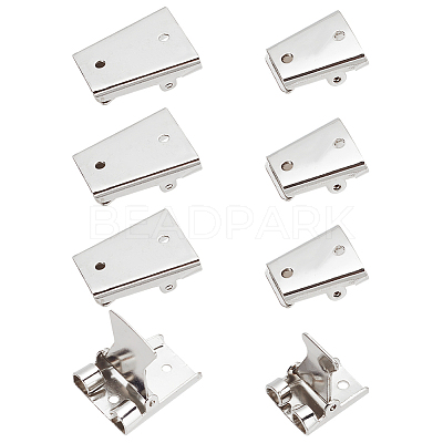 8Pcs 2 Styles Iron Bolo Tie Slider Clasp IFIN-PH0002-08-1