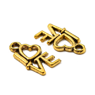 For Valentine's Day Tibetan Style Alloy Antique Golden Charms GLF0299Y-1