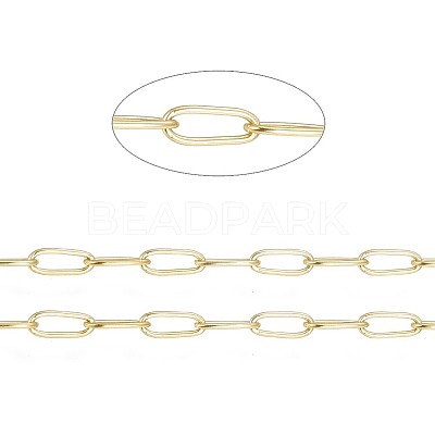 Ion Plating(IP) 304 Stainless Steel Paperclip Chains CHS-F010-01H-G-1
