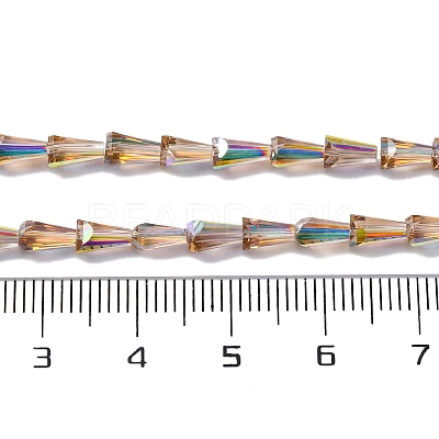 Transparent Electroplate Glass Beads Strands EGLA-H107-02A-AB02-1